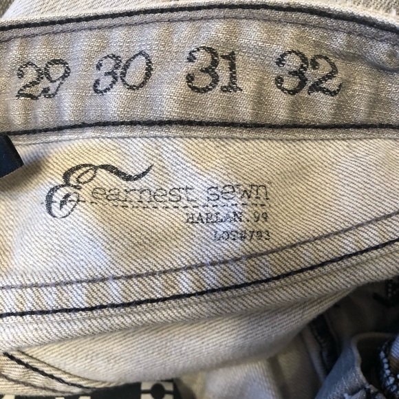 Earnest Sewn Harlan Jeans Size 24 Gray - Picture 5 of 7